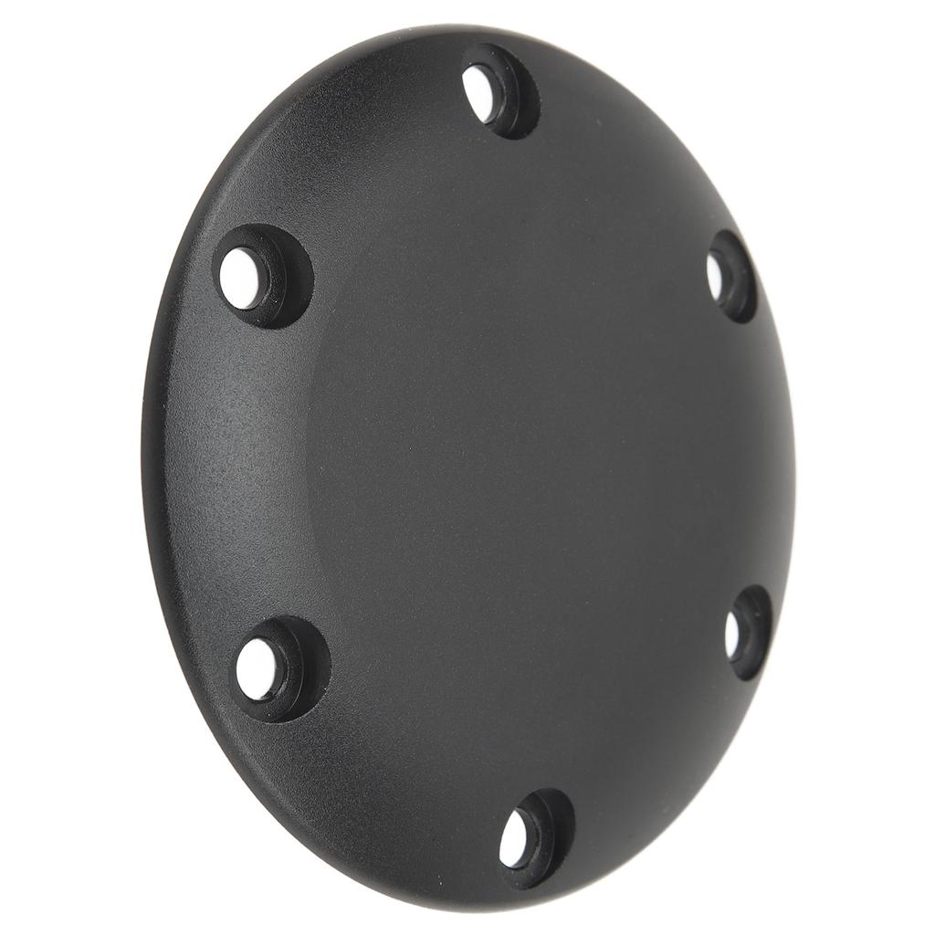 6 Holes Steering Wheel Horn Cover Aluminum Black Easy Installation Universal Fit for Most Cars