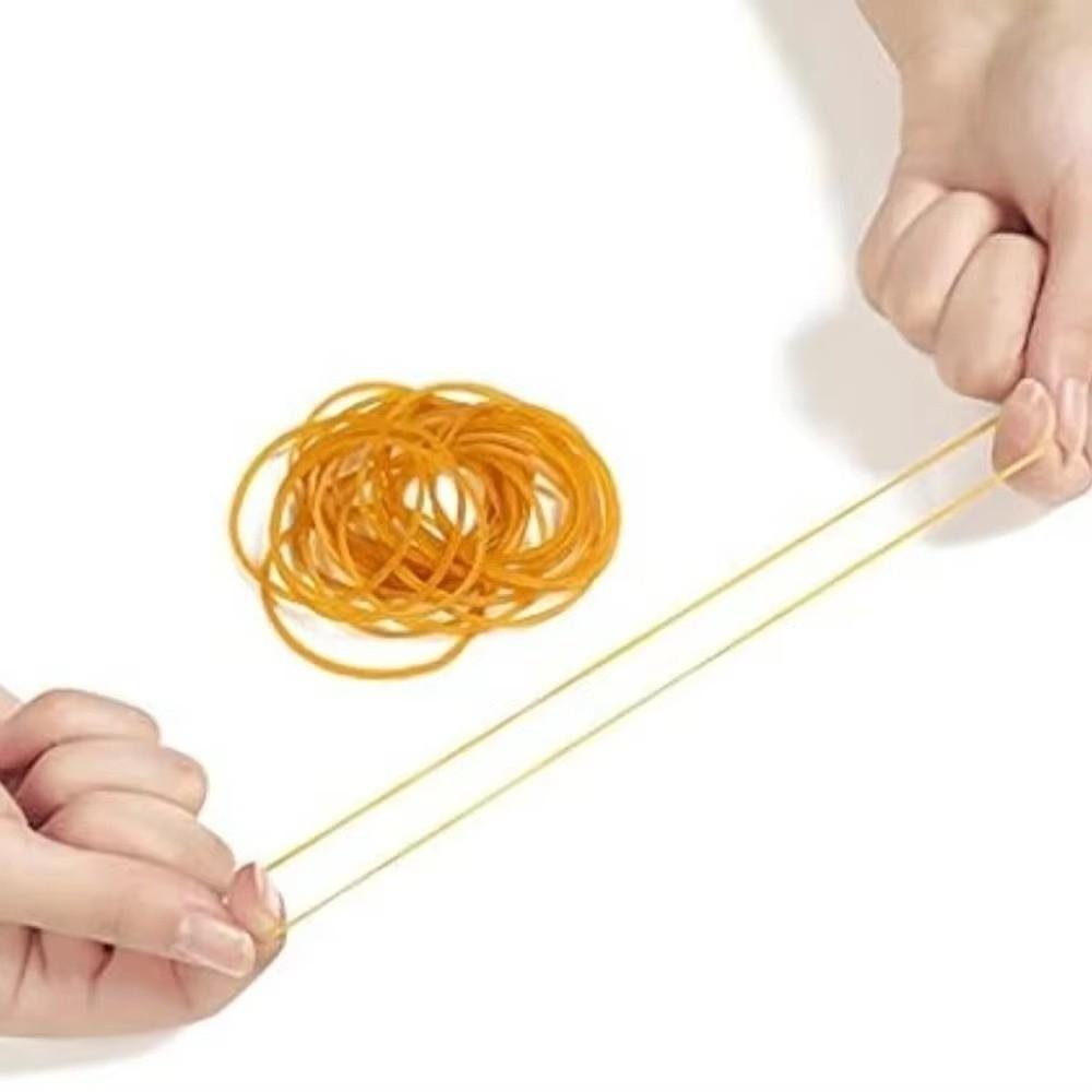 150Pcs High Elastic Elastic Bands Yellow Rubber O Rings New File Fasteners Home Use