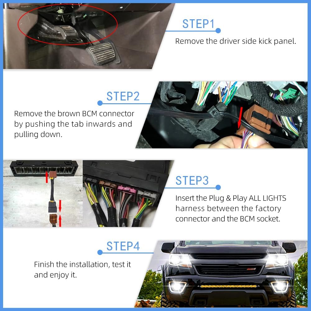 All Lights Mod 6 High Mod for 2015-2022 Chevy Trax Colorado Buick Encore GMC Canyon 2016-2019 Chevy Cruze 2018-2020 Buick Regal Fog Low Beams on with