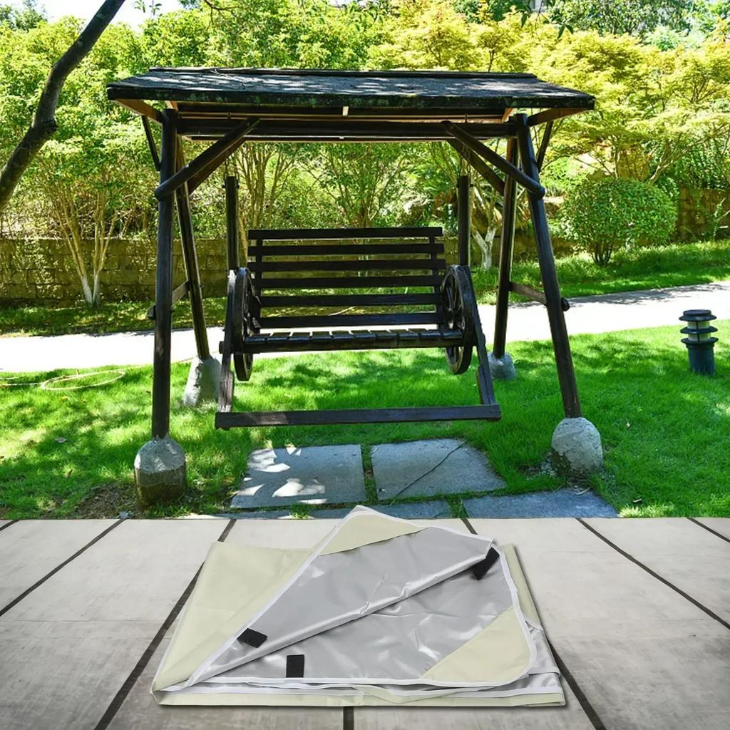 3-Seat Swing Canopy Garden Swing Chair Cover For Yard For Garden Easy To Clean Replacement Top Cover 210D Oxford Cloth