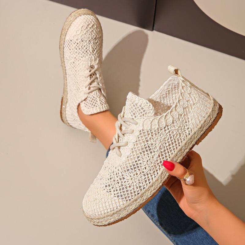 Weave Mesh Women Flats Shoes Fashion Breathable Sport Shoes 2025 Autumn New Casual Sneakers Dress Walking Zapatillas De Mujer
