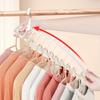Rotating Foldable Clothes Hanger 11 Hole Multi Purpose Drying Rack Plastic Scarf Organizer Space Saving Closet Storage Hangers