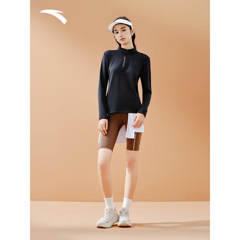 ANTA Women s Half-Zip Long Sleeve Knit Sport Top 160/S