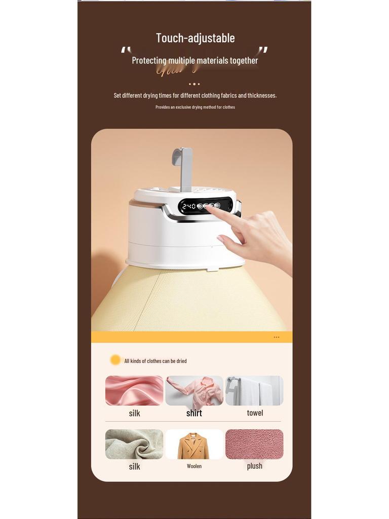 Smart Portable Folding Clothes Dryer for Dorms and Households