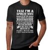 YES! I'M A SPOILED WIFE T-Shirt animal prinfor boys tops customizeds men workout shirt