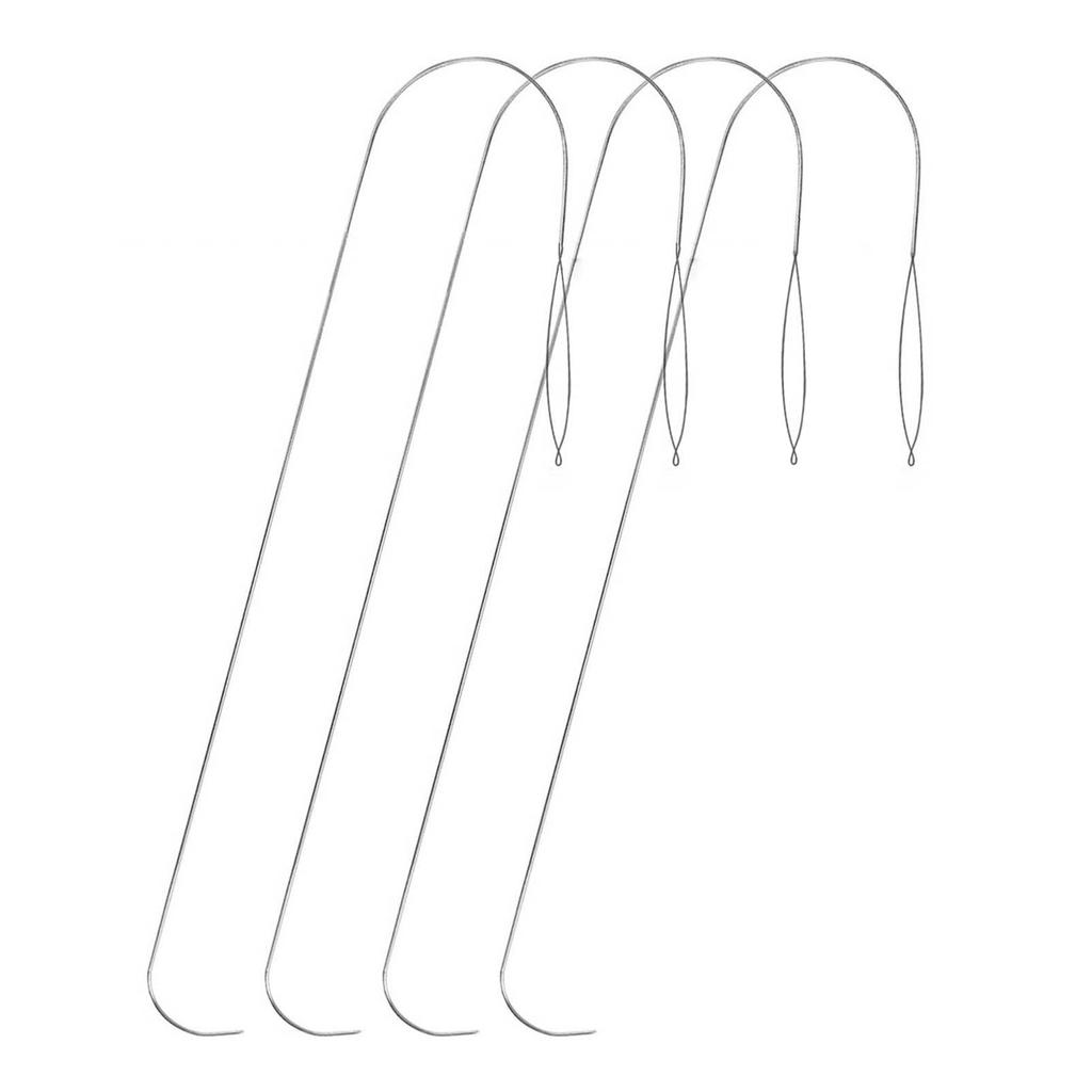 4 Pieces Bead Needle Big Eye Beading Needle 15.5cm Metal Sewing Needle Threading Needle for Beads Large Collapsible