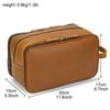 Leather Wash Bag Men'S Women'S Leather Retro Cosmetic Bag Waterproof Lining Storage Bag Toiletry Bag