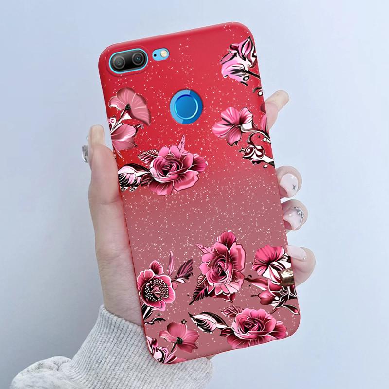 For Honor 9 Lite LLD-L21 LLD-L31 Phone Case Flower Girl Design Soft Silicone TPU Back Housing for Honor 9 STF-L09 STF-AL10 Cover