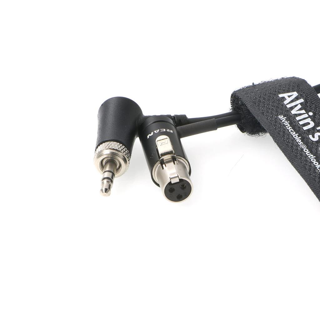 Cables Slim Audio Cable TA3F Female to Locking Right Angle Sennheiser EK 2000 Sony UWP Sound Devices 633 688 Balanced Output Alvin's Mini-XLR 3-pin -