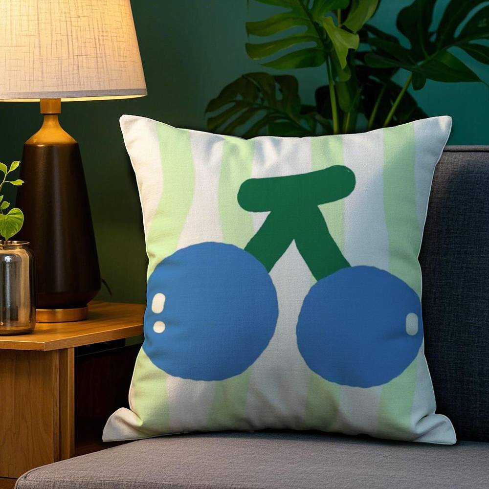 Cute Summer Fruit Pillow Case Sofa Living Room Bedroom Double-sided Printing Square Cushion Nap Time Cushion Cover