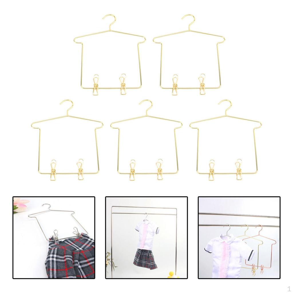 5 1/3 Coat Hangers, Dollhouse Rack, Miniature Doll Accessories, Furniture, Micro Landscape