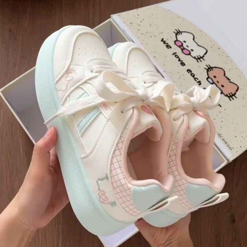 Niche Pink Thick Bottom Autumn Casual Breathable 22 New Chic Sports Small Fragrance Stacked Wear