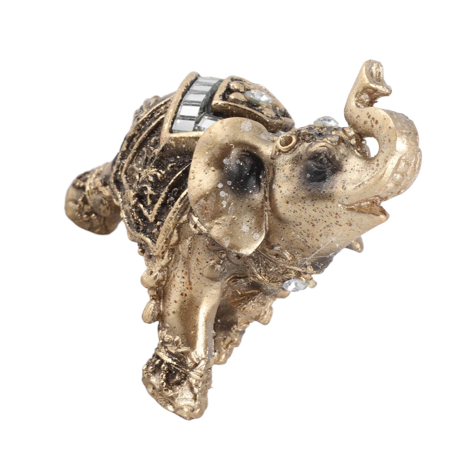 

Смола Статуэтка Слона Изысканная Реалистичная Фигурка Слона Настольное Украшение для Гостиной Спальни S