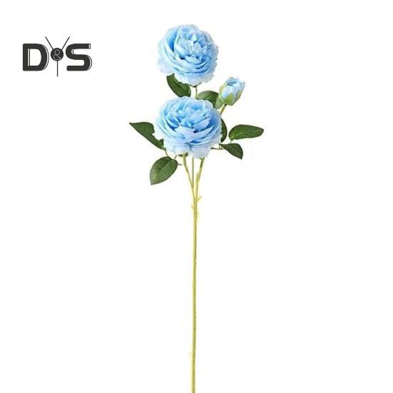 Easy Care Fake Flower Green Leaves Attractive Wedding Bouquet Artificial Peony Flower