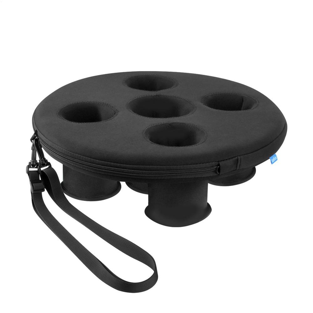 Floating Pool Cup Holder Hot Tub Drink Tray with 5 Holes Floating Spa Hot Tub Drink Tray for Pool Beach Party Float Summer Beach чёрный