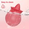 Powerful Tongue Licking Vibrator for Women Clitoris Stimulator Female Nipples Massager Clit Vibrating Rose Sex Toys for Couples