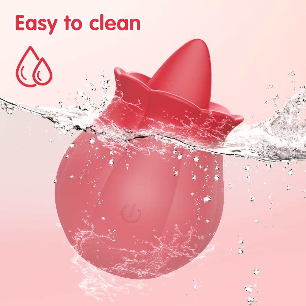 Powerful Tongue Licking Vibrator for Women Clitoris Stimulator Female Nipples Massager Clit Vibrating Rose Sex Toys for Couples