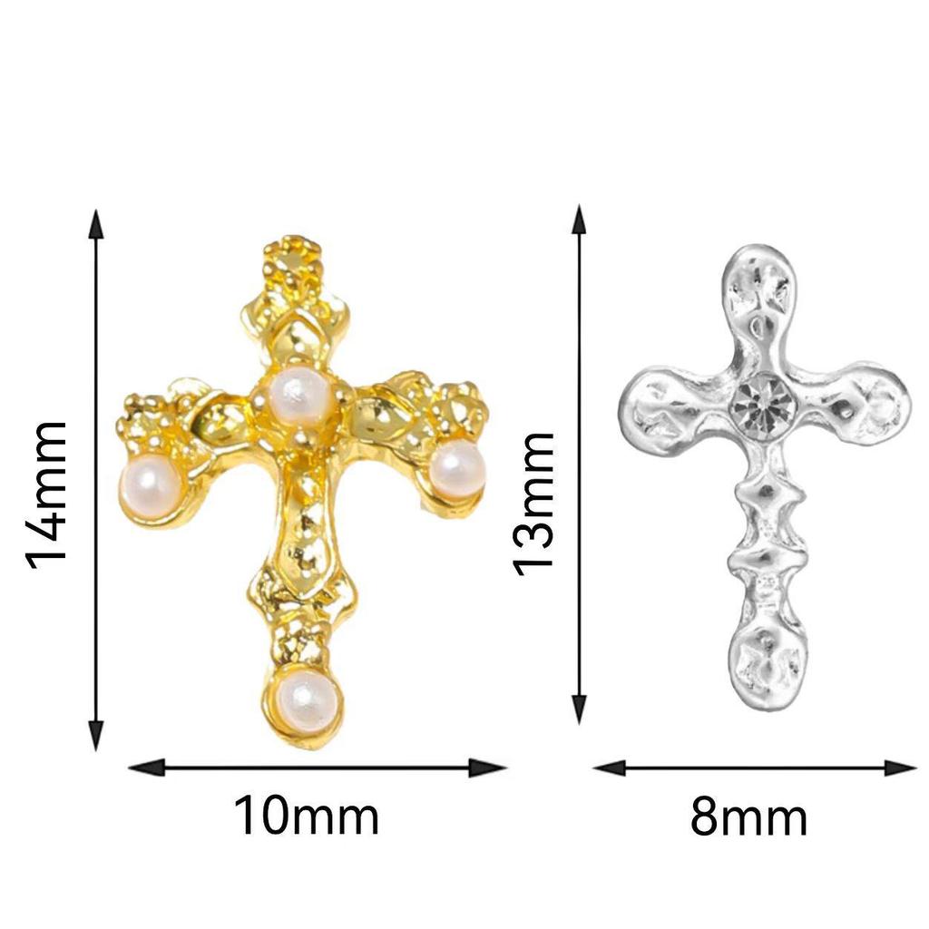 Internet Celebrity 3D Pearl & Diamond Nail Art Alloy Jewelry