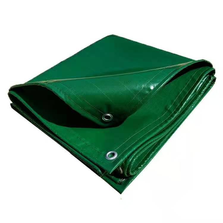 Sun-Resistant Green PVC Tarpaulin - Thickened, Rainproof, 6m X 9m, Four-Sided Punching