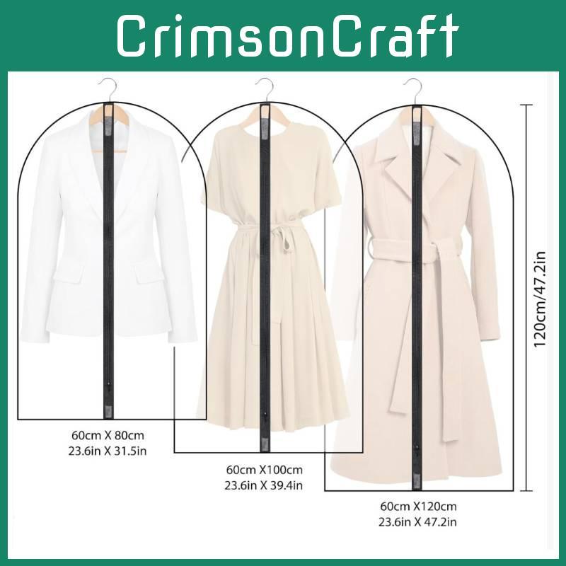 Clear Garment Dress Suit Clothes Coat Cover Protector Waterproof Travel Zip Bag