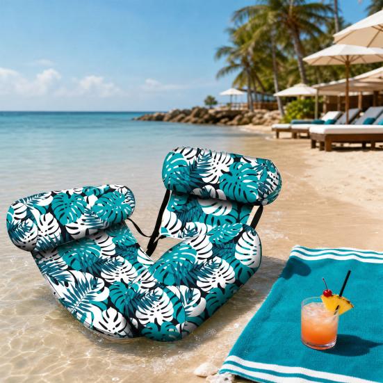 Inflatable Pool Floats for Adult, Thicken PVC Floating Lounge Chair, Blow Up Pool Noodles for Swimming Pool, Lake, Beach Summer Party