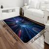 3D Galaxy Light Speed Print Flannel Rug Plush Soft Carpet For Living Room Bedroom Modern Sci Fi Decor Artistic Design