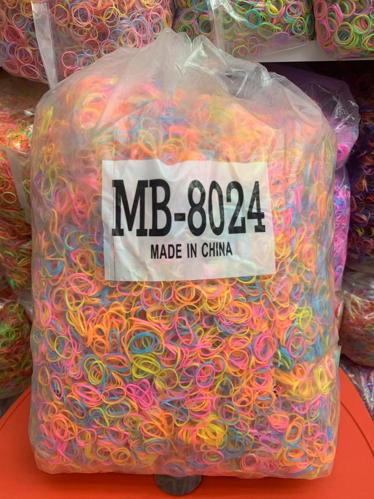 8024 High Elasticity Colored Hair Ties: Children's Small Rubber Bands In Bulk