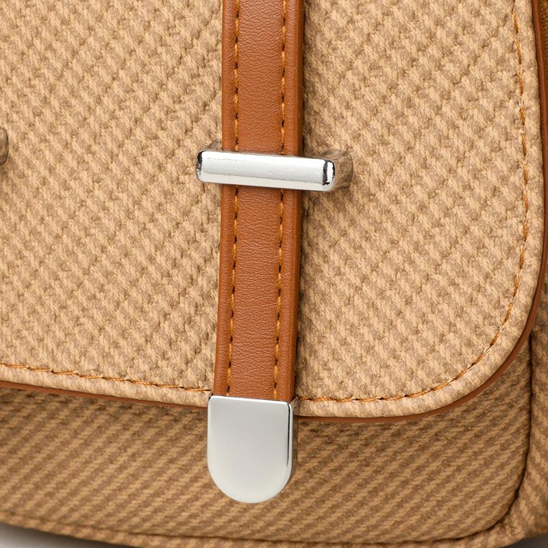 Women's PU Shoulder Bag Multi-compartment Double-use Handbag Soft Leather Crossbody Bag