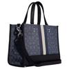 COACH handbag Dempsey 30 striped letter logo printed chambray fabric spelled cow leather Tote bag Tote bag shopping bag hand-held shoulder crossbody