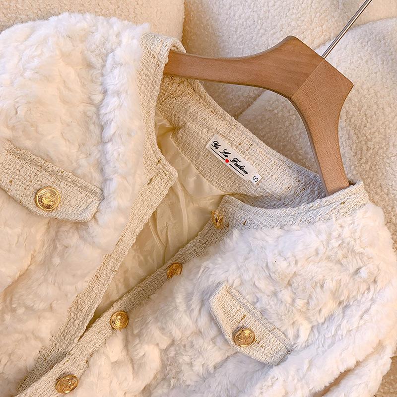 New Korean Simple Coat Women's Knitting Sweater Cute Winter Sweater Plush Lace Coat Girls' Loose Casual Coat Charming Knitting Women's Top Luxury