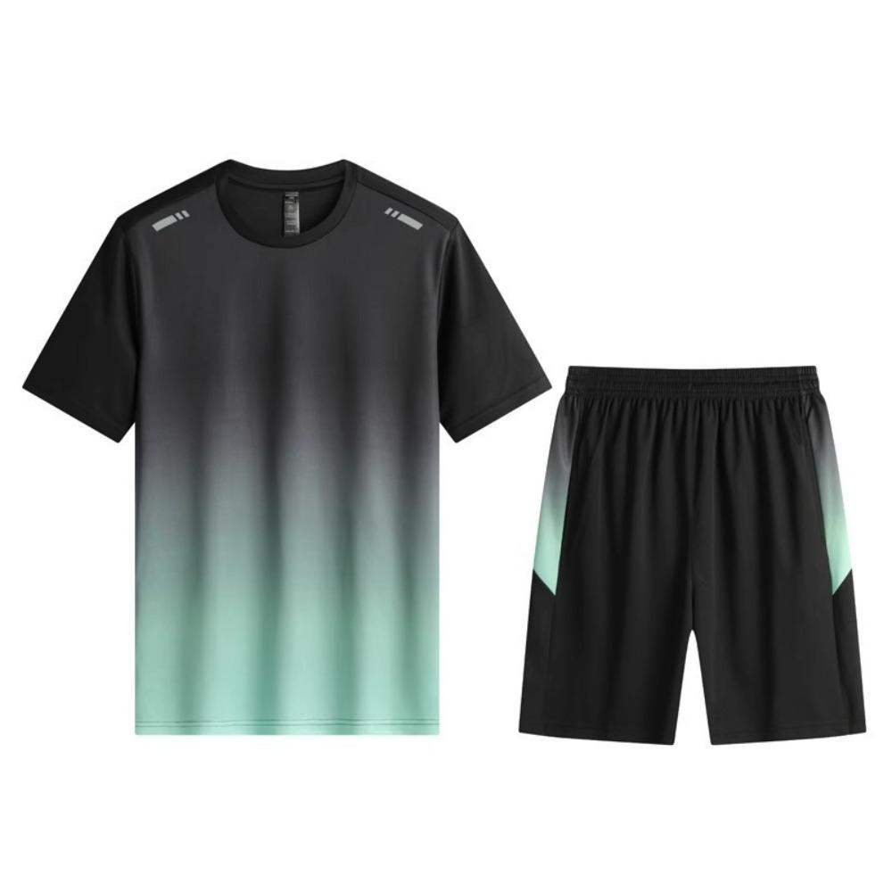 

Летние спортивные комплекты пэчворк Дышащий мужской быстросохнущий костюм Футбол XL зелёный