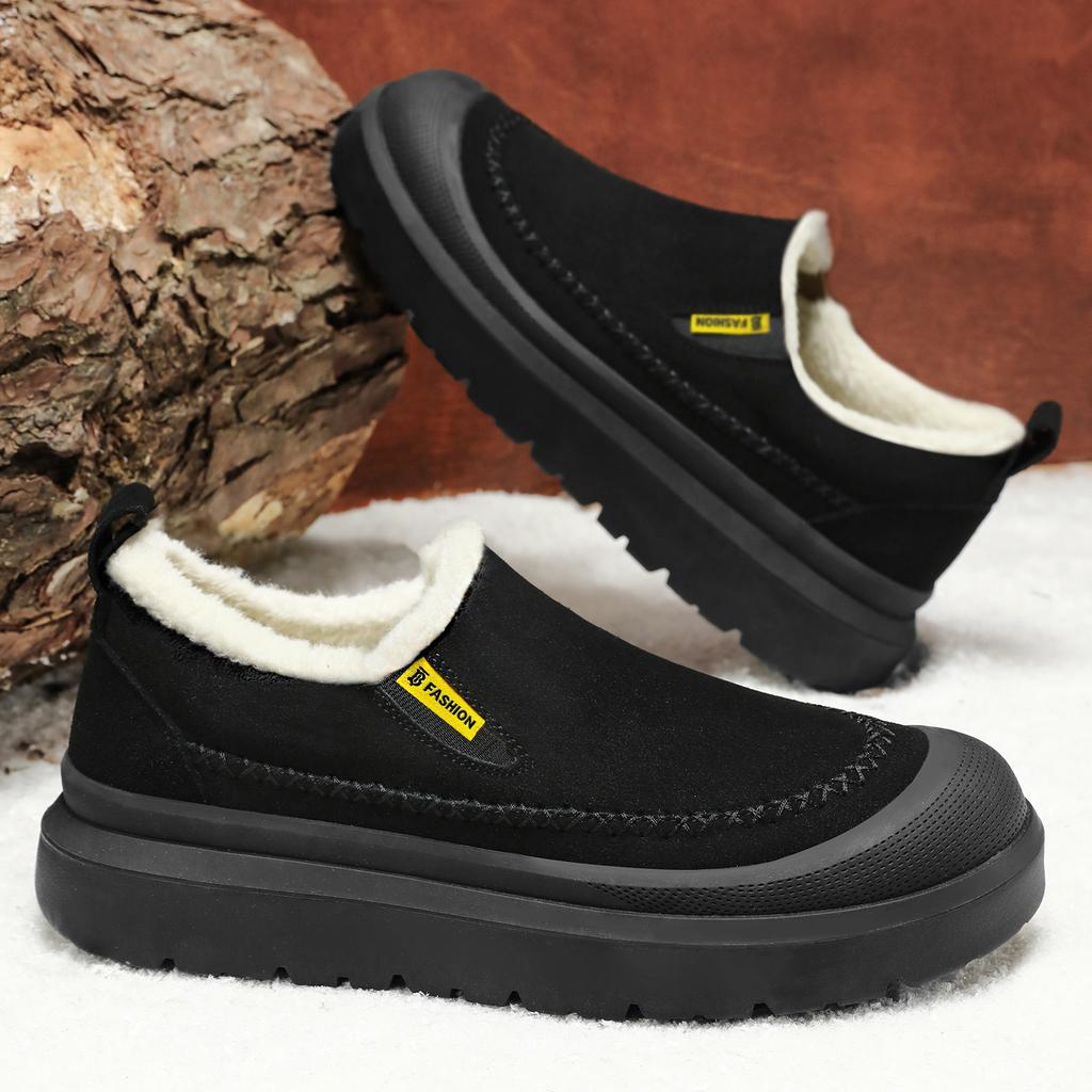 Unisx winter cotton boots new thick-soled heightened non-slip warm snow boots casual versatile thickened cotton shoes