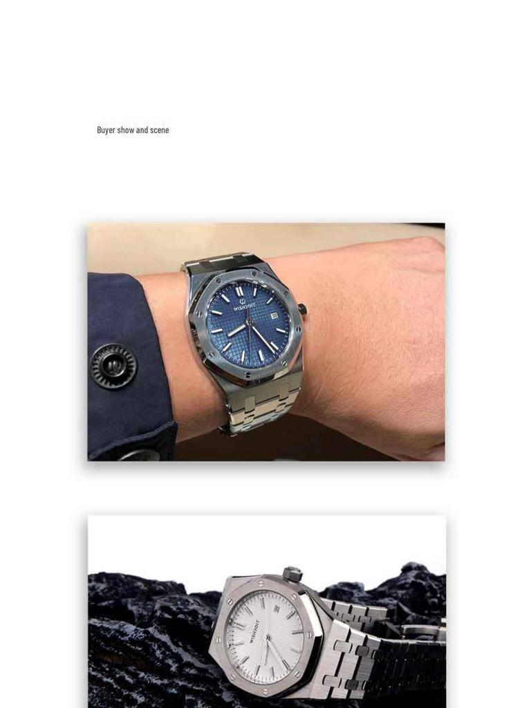 Swiss Waterproof Men's Automatic Mechanical Watch with Large Dial - European & American Style