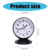 62KD Stylish Quiet Alarm Clock with Arabic Numerals Battery Operated No Ticking Analog Desk Clock for Children Bedroom