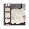 No price reduction #sweet wind niche u-neck short-sleeved t-shirt women's summer new pure desire spice girl slim versatile