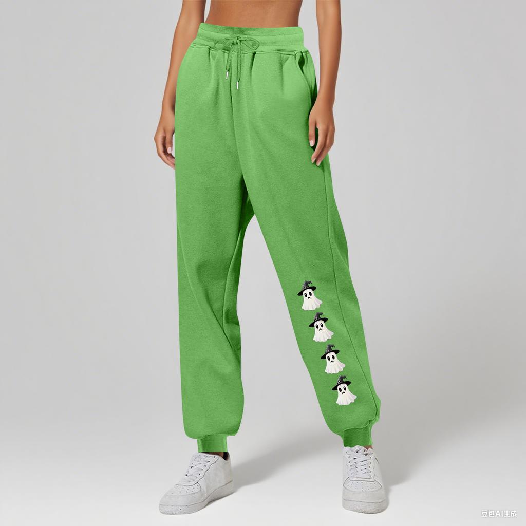 Ladies' Printed Unisex Casual Pocket Drawstring  Pants
