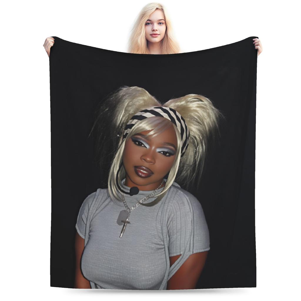 Soft Warm Blanket Girls Boy Picnic Rapper Theodora Mega Bbl Album Bedding Throws Flannel Bedspread For Couch Bed Sofa Bed Cover