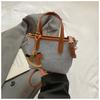 Casual canvas handbag women's 2025 summer new fashion simple shoulder messenger women's bag commuter bag