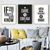 Nowoczesne motywacyjne czarne białe cytaty malarstwo na płótnie minimalistyczne plakaty i druki artystyczne dekoracyjny obraz do salonu