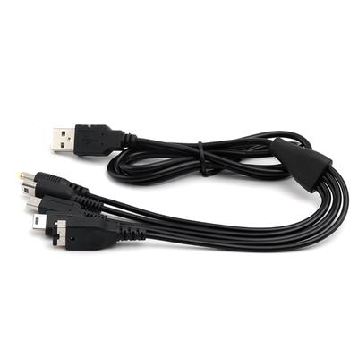 USB Şarj Kablosu Hattı 5'i 1 Arada Evrensel Şarj Cihazı NDSL/WiiU/Yeni 3DS XL 2DS DsiXL için NDS/GBASP/PSP1000