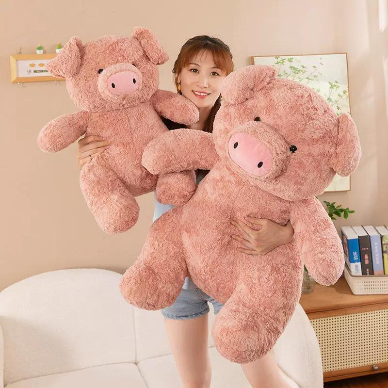 30/45/60Cm Jc Pink Barnabus Pig Plush Toy Cute Soft Stuffed Animal Cuddle Buddy Hug Pillow Desktop Ornament Gift For Kids Adults