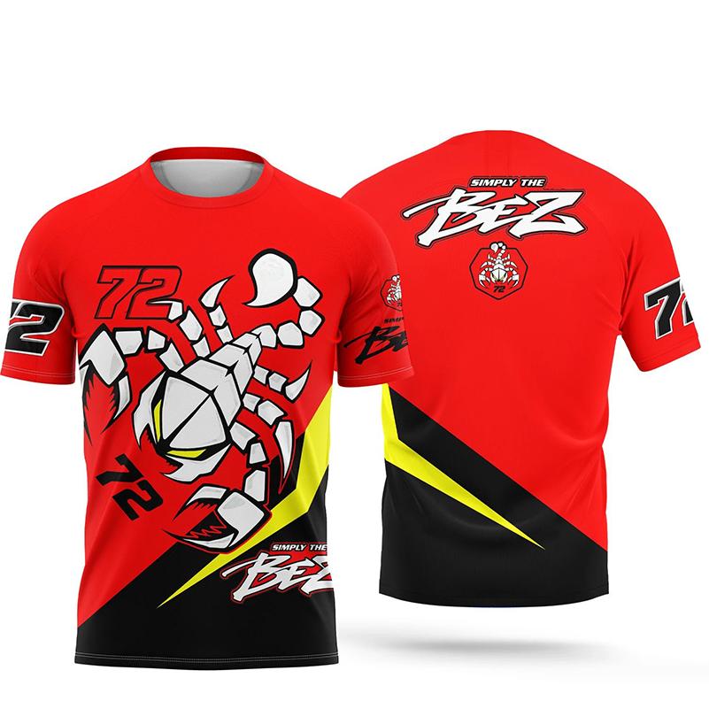 MotoGP UK Grand Prix Champion Marco Bezzecchi# 72 Racing Suit Cycling Top Quick 2026 Drying Round Neck Short Sleeved T-Shirt XS