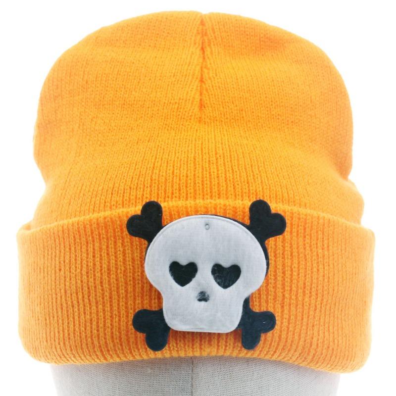 Children's Hats Halloween Pumpkin Skull Bat Knitted Wool Hat Baby Baby Autumn Winter Warm Hat