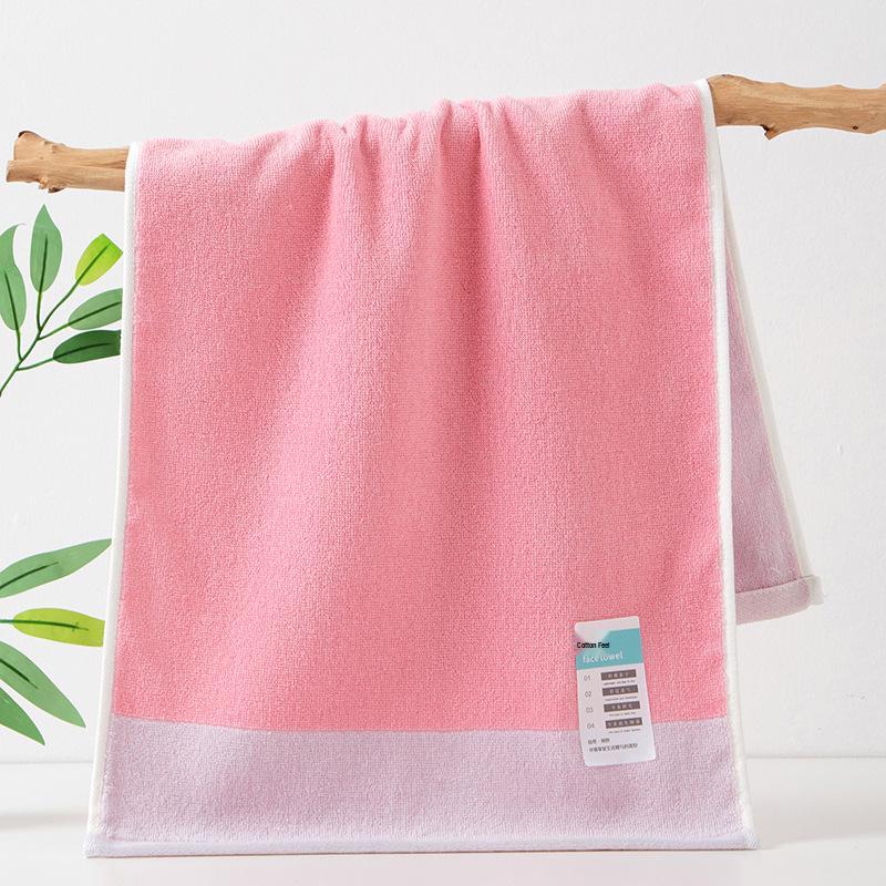Luxury Xinjiang Long-Staple Cotton Face Towel - Soft, Simple, and Premium Quality 33x74 cm - 100g светло-розовый