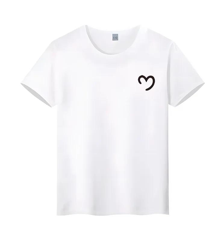 Hello Kitty AZ Letter Childrens Cotton Short Sleeved Shirt Sanrio Summer Tshirt Girl Heart Soft and Comfortable Clothes Gift L