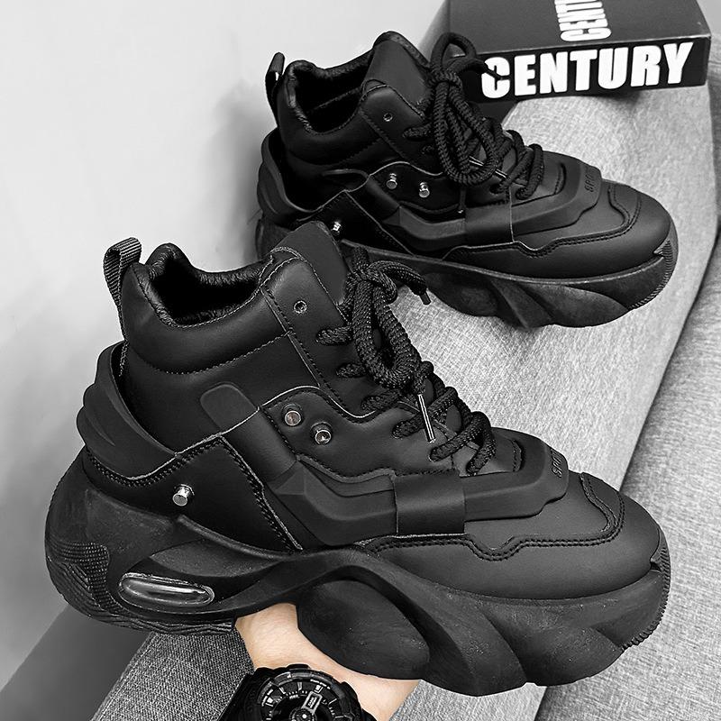 Trend new high-top men's shoes platform-soled trend heightening bread shoes versatile trend casual
