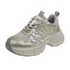 Thick-soled dad shoes women's 2025 spring new versatile breathable mesh heightening lightweight casual sports running shoes