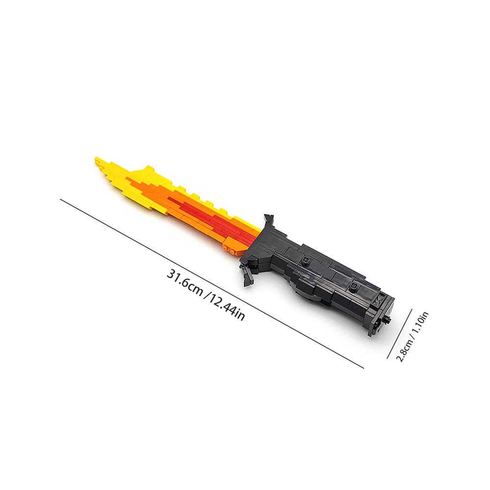 Creative MOC Building Block Short Knife Set Military Bayonet Butterfly Knife DIY Assembly Building Block Sword Boy Toy Gift