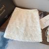 French Chic Sequined High-Waisted Slimming A-Line Skirt for Women - Autumn/Winter Hip-Hugging Short Skirt, Petite & Plus Sizes