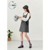 ZIHAN Women's Shirt Vest & A-Line Skirt Two-Piece Set